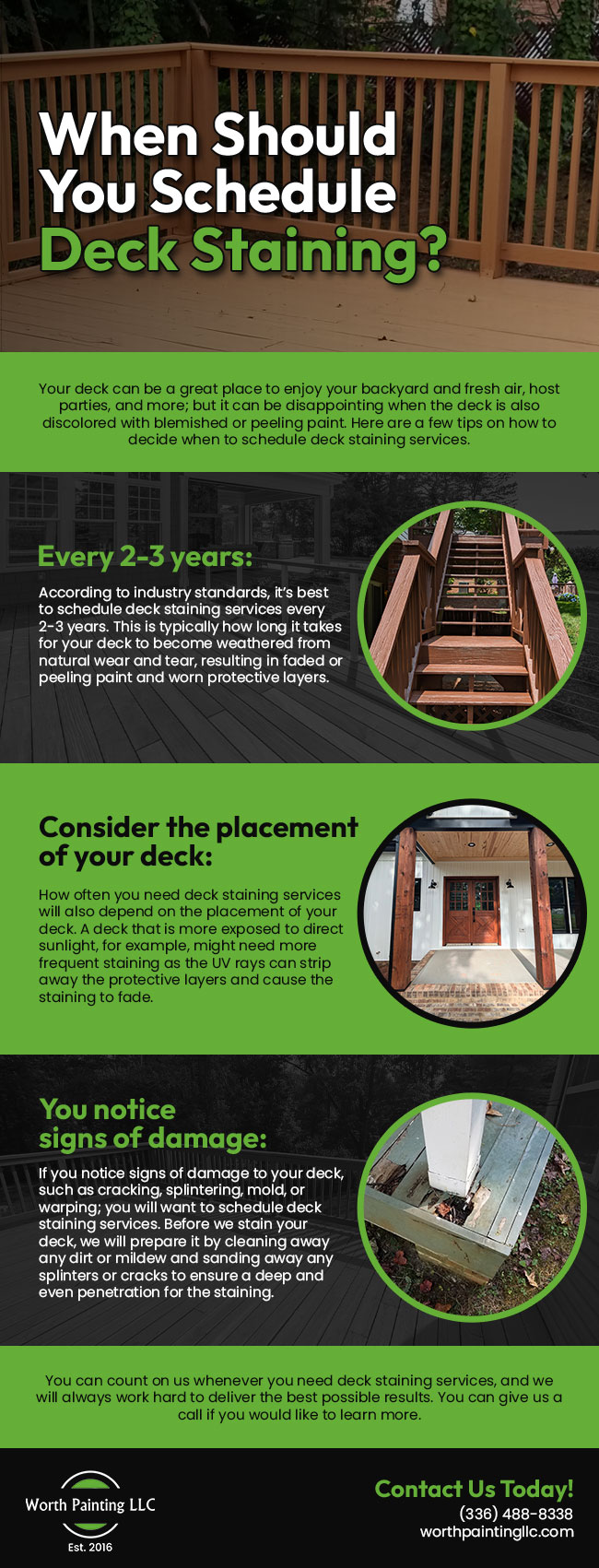 When Should You Schedule Deck Staining? [infographic]